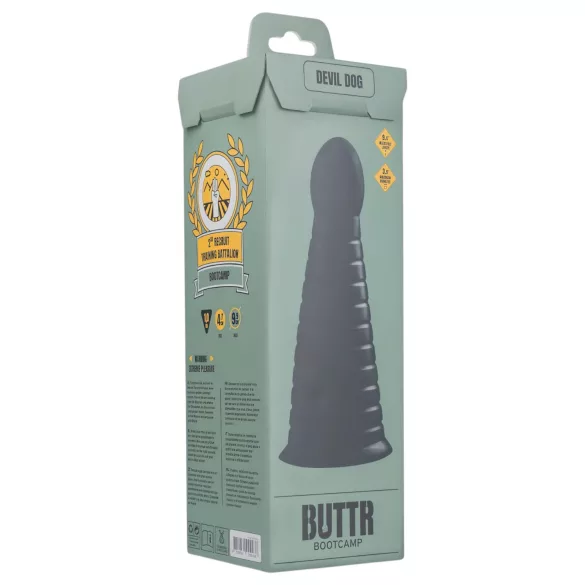BUTTR Devil Dog - Saugnapf-Dildo (schwarz)