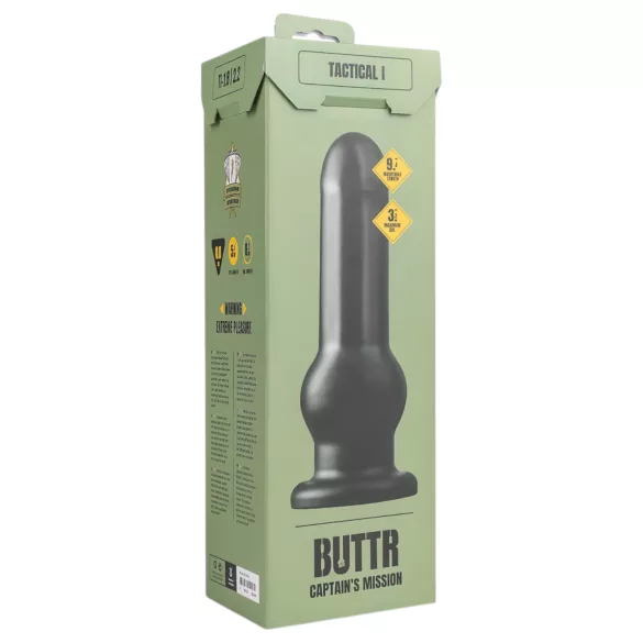 BUTTR Tactical I - Saugfuß-Dildo (schwarz)