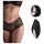 Pantyrebel - Akku-betriebener, kabelloser Vibrations-Tanga, schwarze Panty (Größe S-L)