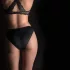 Pantyrebel - schwarzer High-Leg-Slip + Funkvibrator (S-L)