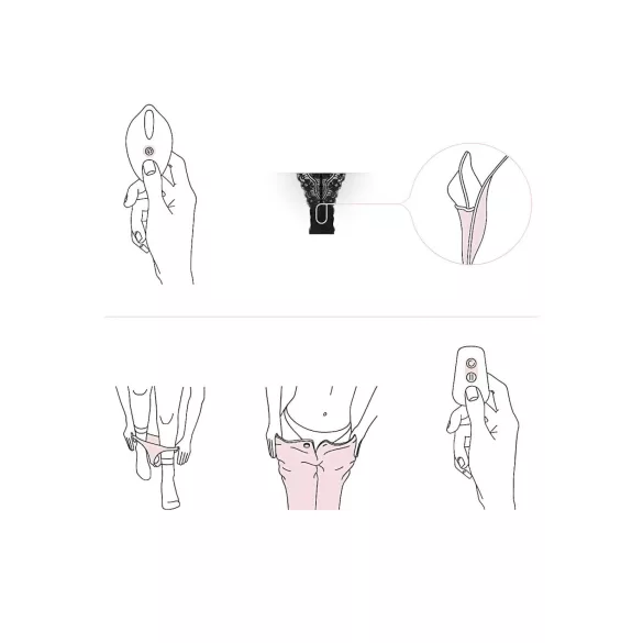 Pantyrebel - schwarzer High-Leg-Slip + Funkvibrator (S-L)