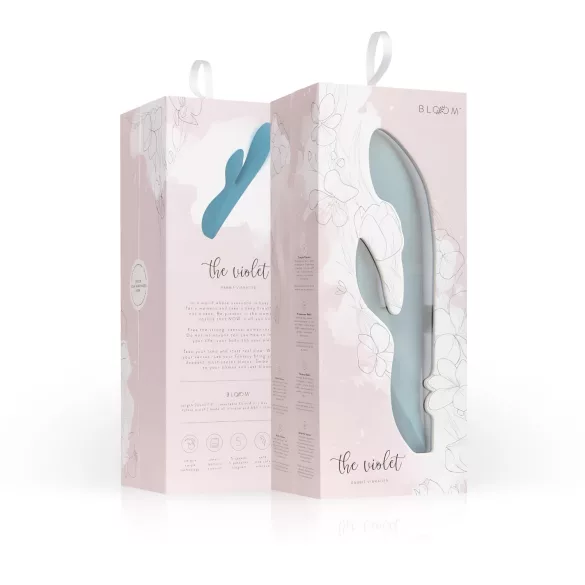 Bloom Violet Rabbit - G-Punkt Vibrator mit Klitoralarm (türkis)