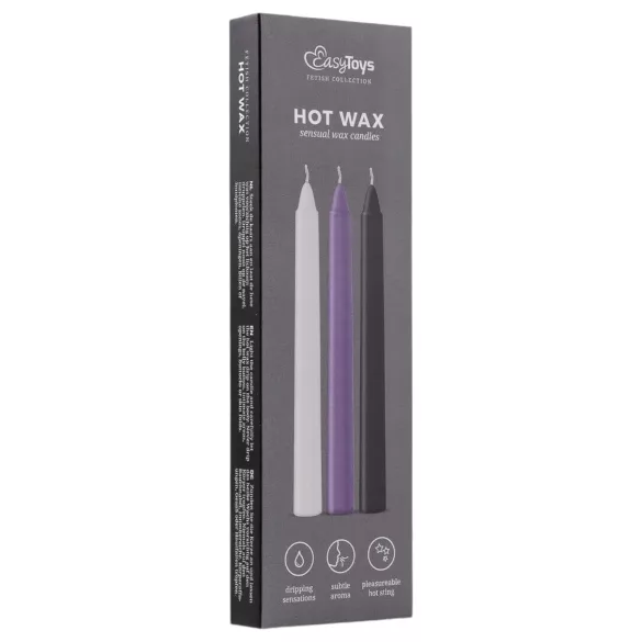Sinnliches Hot Wax - BDSM Körperkerzen Set (3 Stk.)