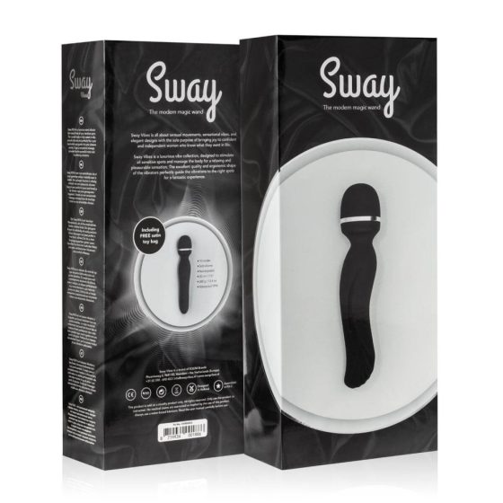Sway No.4 Wand - aufladbarer, massierender Vibrator (schwarz)