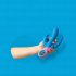 PMV20 Vice Double - Rotierender, dreizackiger Vibrator (Blau)