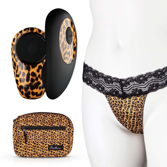 Panthra Tania - Vibrationsslip (Leopard-Schwarz)