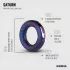Hueman Saturn - Akku Penisring vibrierend & wasserdicht (Lila)
