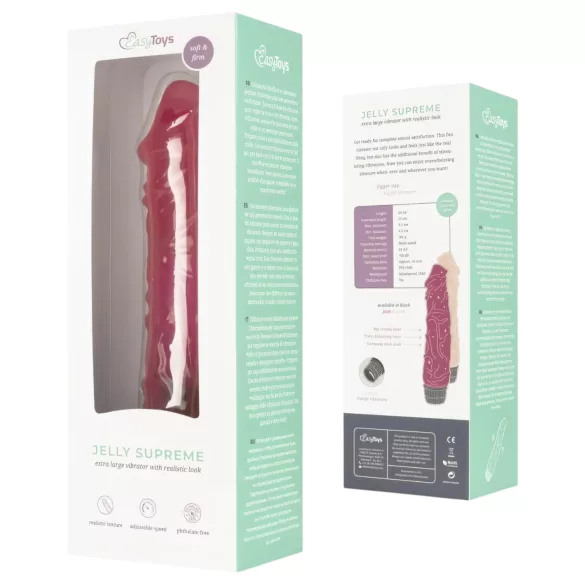 Easytoys Jelly Supreme - lebensechter Vibrator (pink)