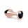 Rosy Gold Analplug mit schwarzem Edelstein (Roségold)