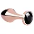 Rosy Gold Butt Plug - Analplug mit schwarzem Stein (Roségold)