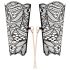 Rosy Gold - Halsband und Handfesseln (Schwarz)