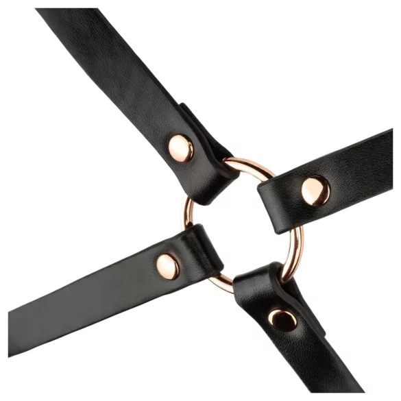 Rosy Gold - Körperharness (schwarz-roségold)