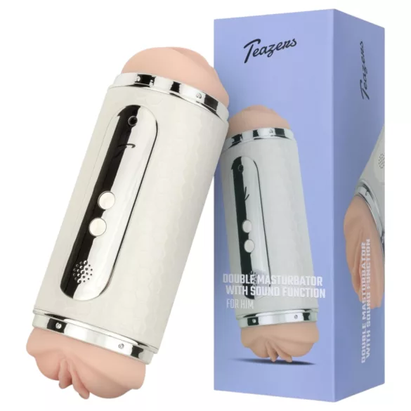 Teazers - Sprachgesteuerter Mund- & Vagina-Masturbator (weiß)