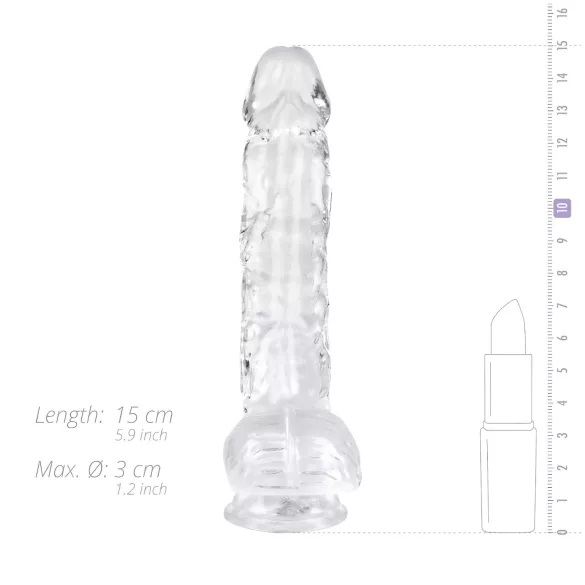 EasyToys - Hoden Dildo - 13,5cm (transparent)