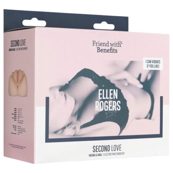 FWB - Ellen Rogers Masturbator Vagina & Po Vibrator (Natur)