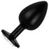 Easytoys Anal Collection - Anal Plug mit Schmuckstein - L (Schwarz)