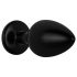 Easytoys Anal Collection - Anal Plug mit Schmuckstein - L (Schwarz)