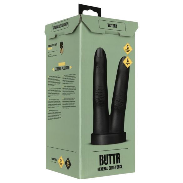 BUTTR Victory - Doppel-Finger Anal-Dildo (schwarz)