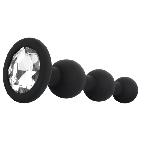 EasyToys - Analplug mit Perlen (Schwarz)