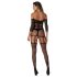 Christine - Transparenter Netz-Overall - (Schwarz) - XS-XL