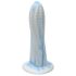 Ylva & Dite Prickly Pear - gepunkteter Dildo (weiß-blau)