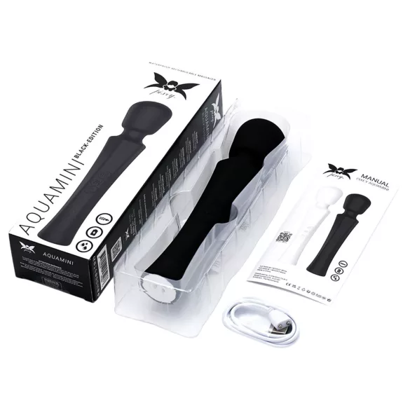 Pixey Aquamini - Mini-Wand-Vibrator (schwarz)