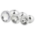 Gleaming Love - Metall-Analplug-Set (silber, 3-teilig)