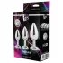 Gleaming Love - Metall-Analplug-Set (silber, 3-teilig)