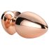 Gleaming Love - Aluminium Anaplug mit Herzstein (Roségold)