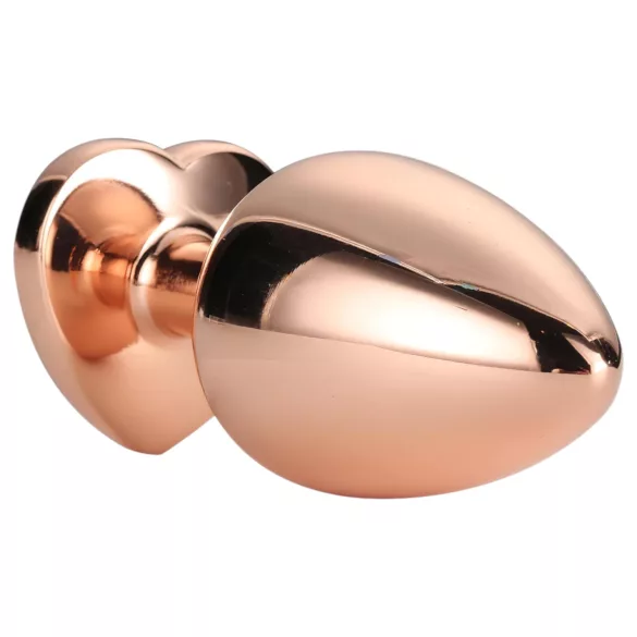 Gleaming Love - Aluminium Plug mit herzförmigem Stein - M (Roségold)