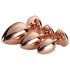 Gleaming Love - Herz Analplug-Set - Roségold (3-teilig)