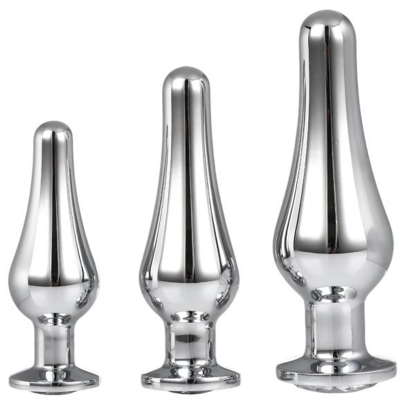 Gleaming Love - Anal-Spitzenplug-Set - Silber (3-teilig)