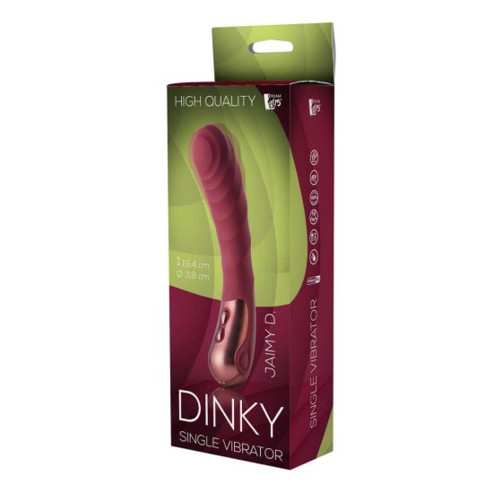 Dinky Jaimy D. Single - Akku-betriebener, gerippter G-Punkt Vibrator (Bordeaux)