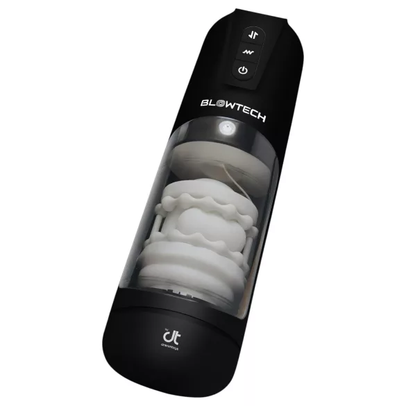 Dreamtoys Blowtech - vibrierender, auf- und abfahrender Masturbator (schwarz)