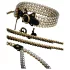 Allure - Perlenhalsband mit Leine (schwarz)