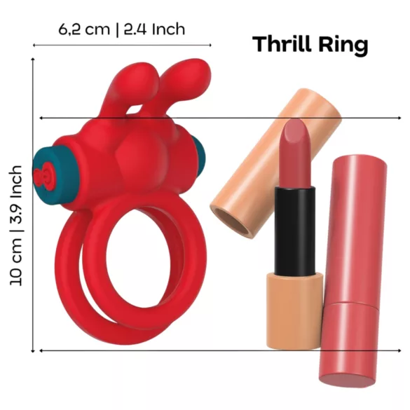 Dreamtoys Love Signal - vibrierender Penisring (rot)