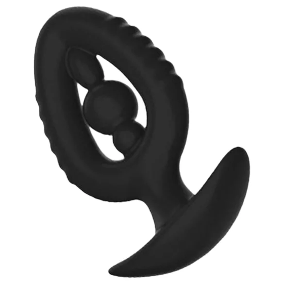 Kiotos - Silikon-Analplug mit Dilatator S (schwarz)
