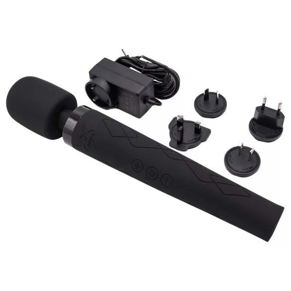 Pixey Deluxe Black Velvet - Stabvibrator Größe M (schwarz)