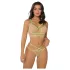 Zôf Rosie - BH- und String-Set mit Neonträgern (hautfarben/grün)