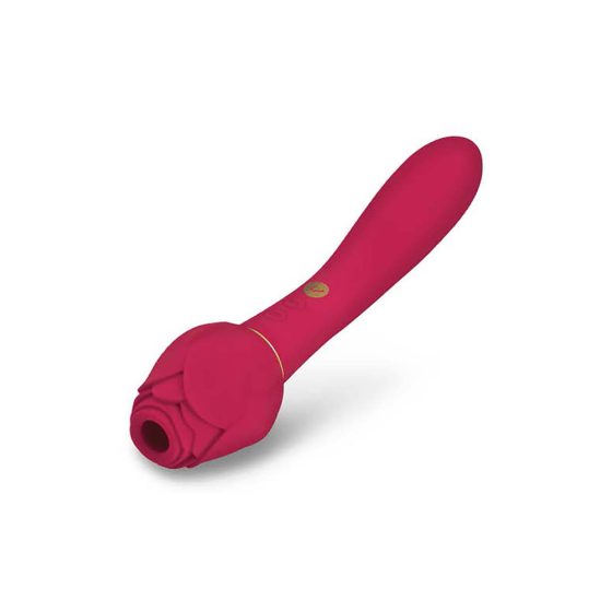 Geheime Küsse Rosegasm - Akku-betriebener, 2-in-1-Klitorisvibrator (rot)
