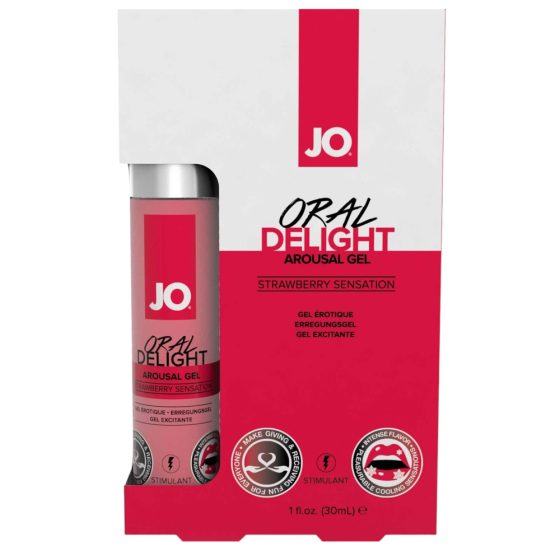 System JO Oral Delight - kühlendes, essbares Gleitmittel - Erdbeere (30ml)