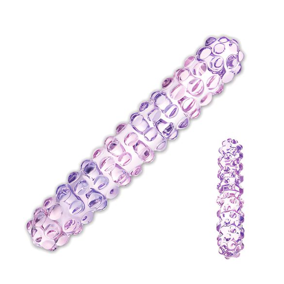 GLAS No. 94 - Glasdildo mit kleinen Kugeln (pink)
