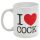 Ich liebe Hähne - Tasse (schwarz)