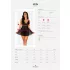 Obsessive Idillia - leichtes, spitzenbesetztes Nachtkleid und String (schwarz)