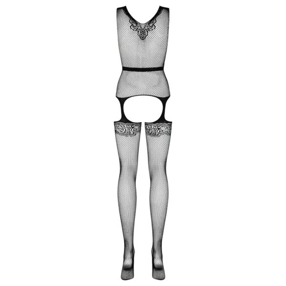 Obsessive F217 - Satinbow Netz-Set mit Muster - Schwarz (S-L)