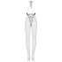 Obsessive N106 - Offener Netz-Overall mit Halsband - Schwarz (S-L)