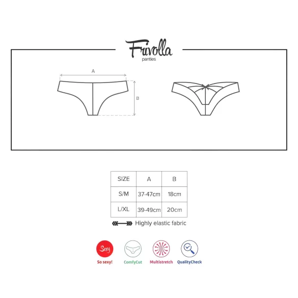 Obsessive Frivolla - pikante schwarze Damen-Spitzenpanty