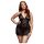 BACI Plus Size - Spitzen-Babydoll, Nackenband - Schwarz (XL-XXL)