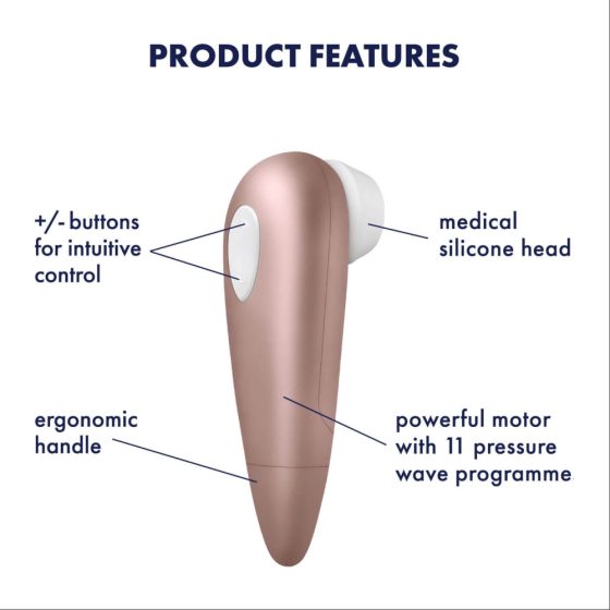 Satisfyer 1 Number One - Wasserdichter Luftwellen-Klitoris-Stimulator (braun)