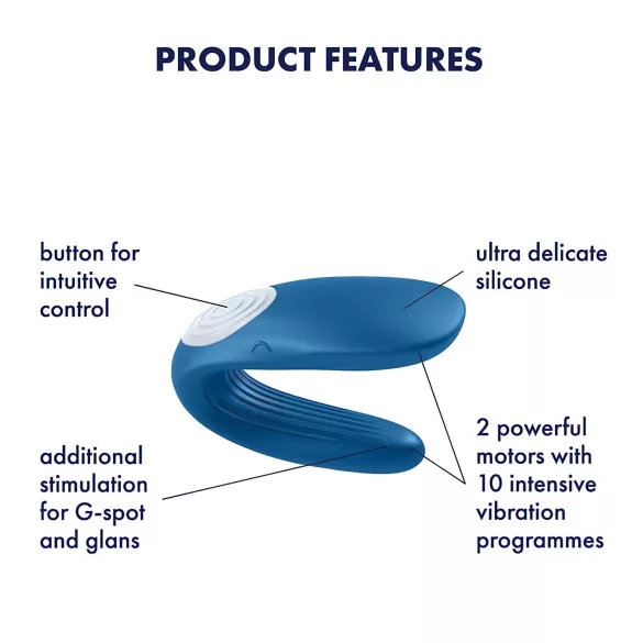 Satisfyer Double Whale - Paarvibrator mit 2 Motoren (blau)